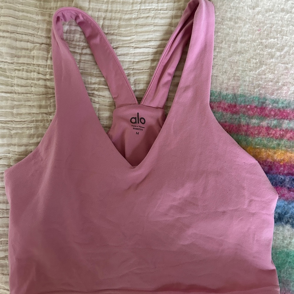 ALO Yoga Pink Cropped Tank